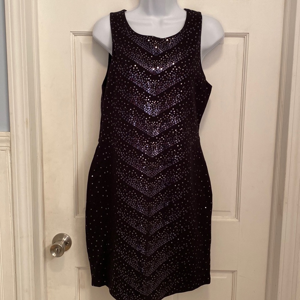 BCBG Max Azria Black Sequin Dress Size L